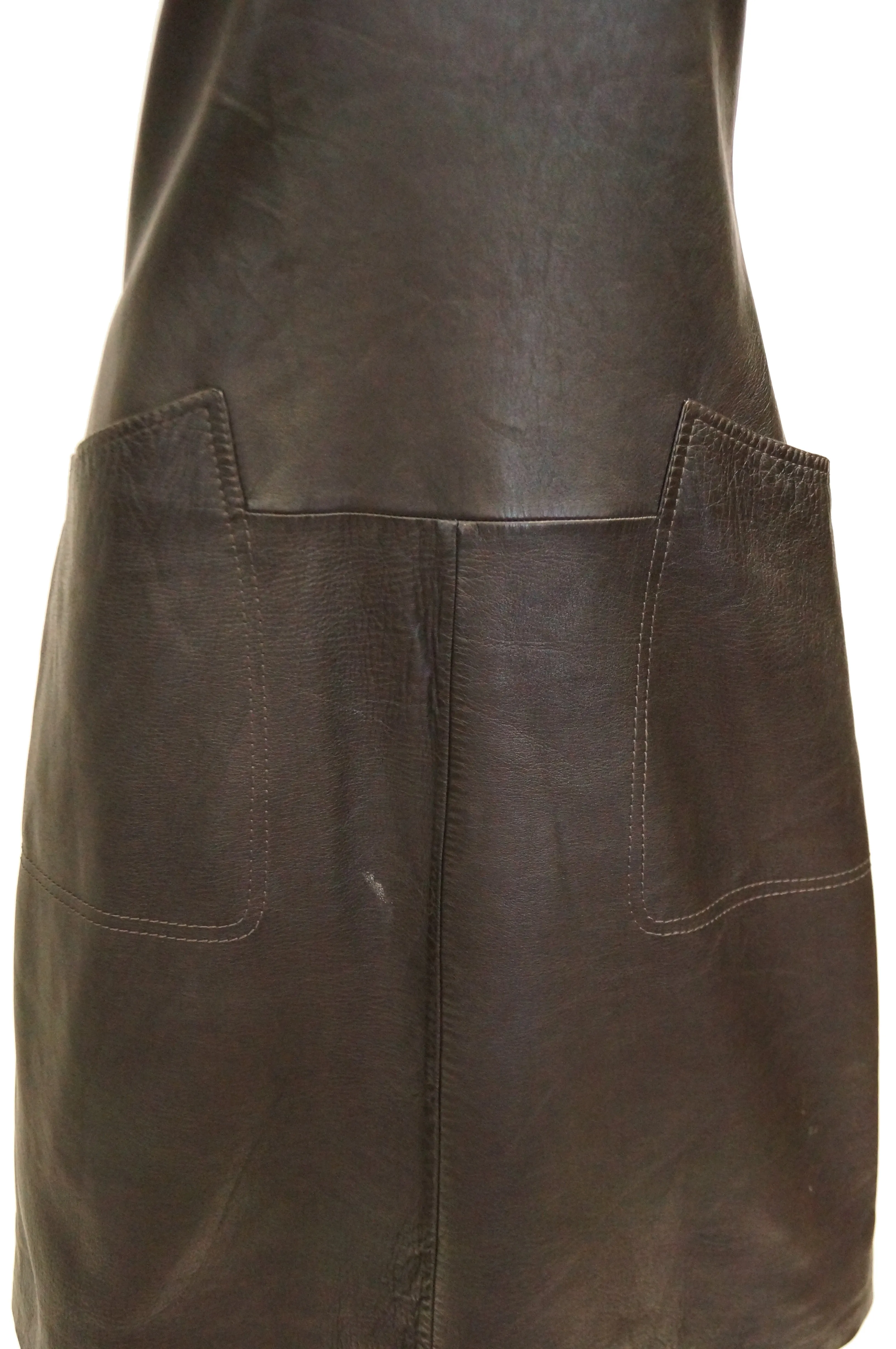 1960s Lambskin Leather Shift Dress