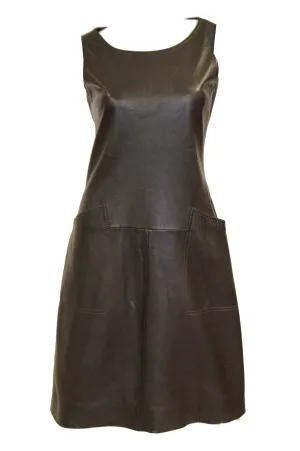 1960s Lambskin Leather Shift Dress