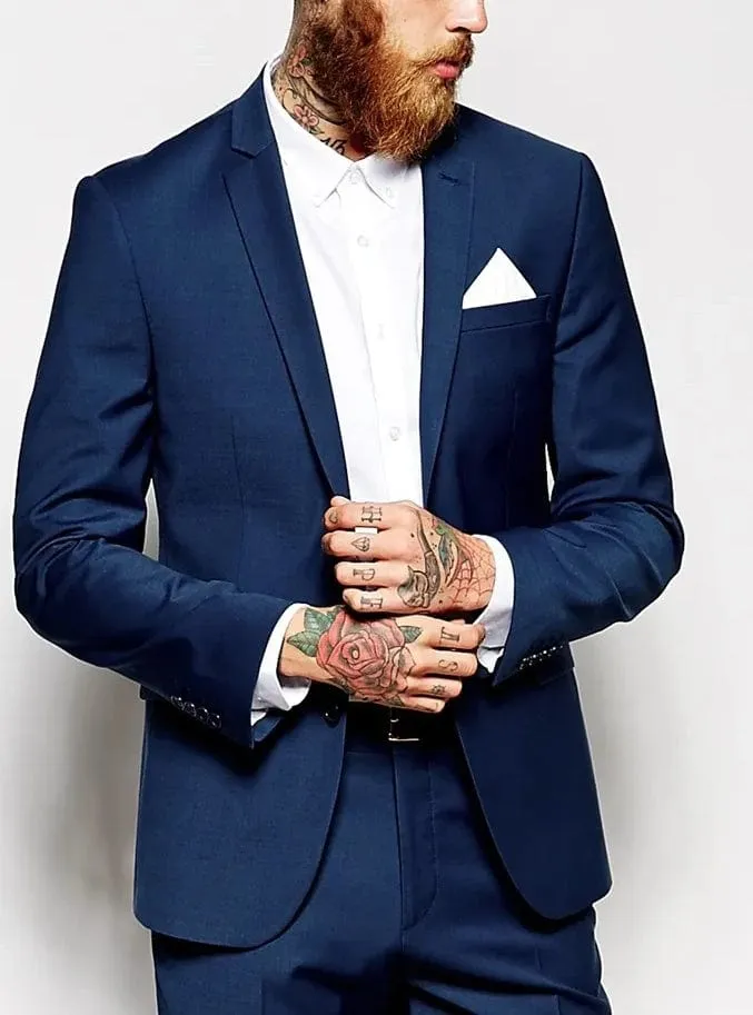 2 Pieces Single Breasted Notch Lapel Men Suit (Blazer Pants)