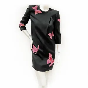 2006 Pink Butterfly Print Shift Dress