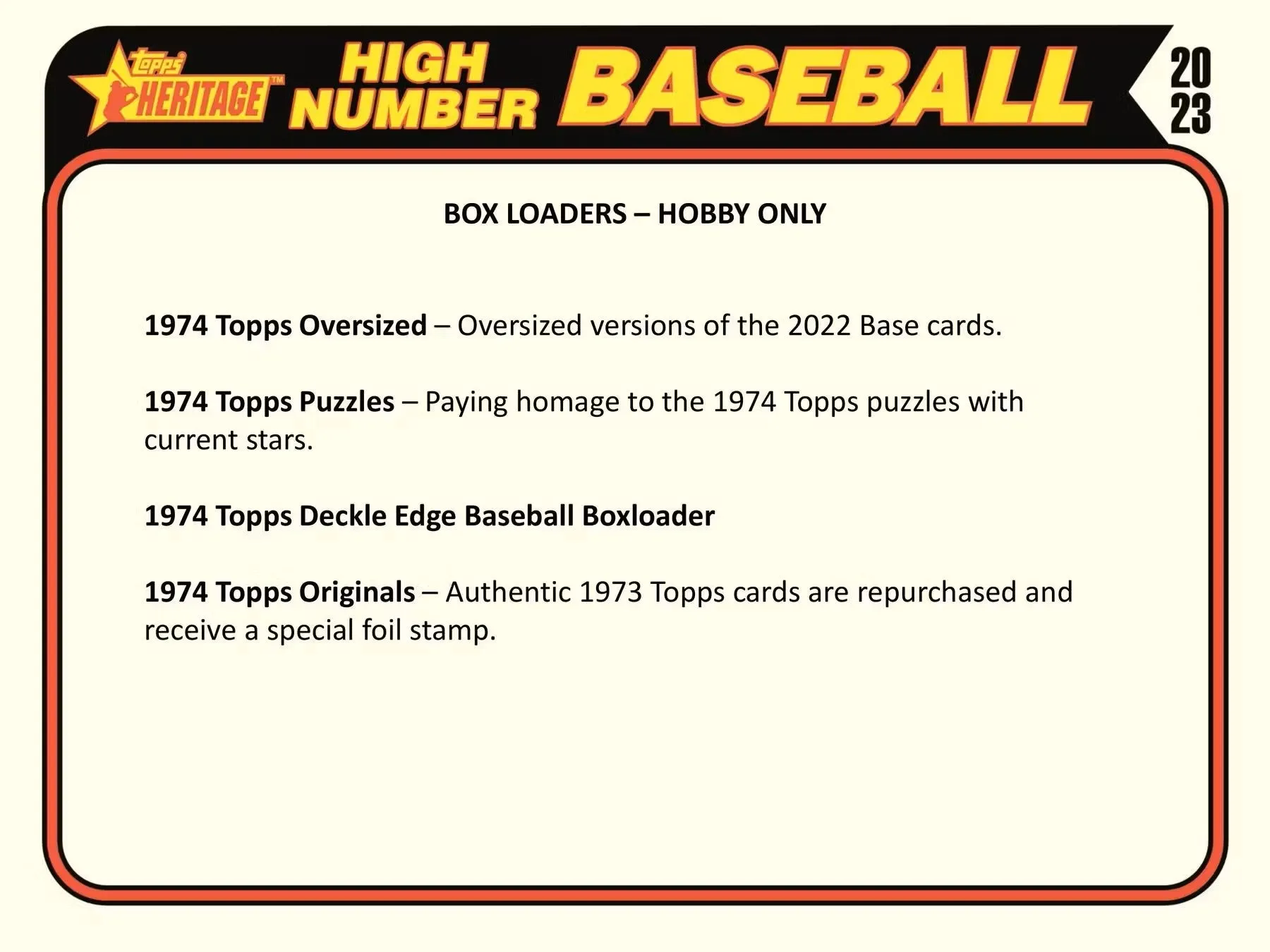 2023 Topps Heritage High Number Baseball Hobby Box