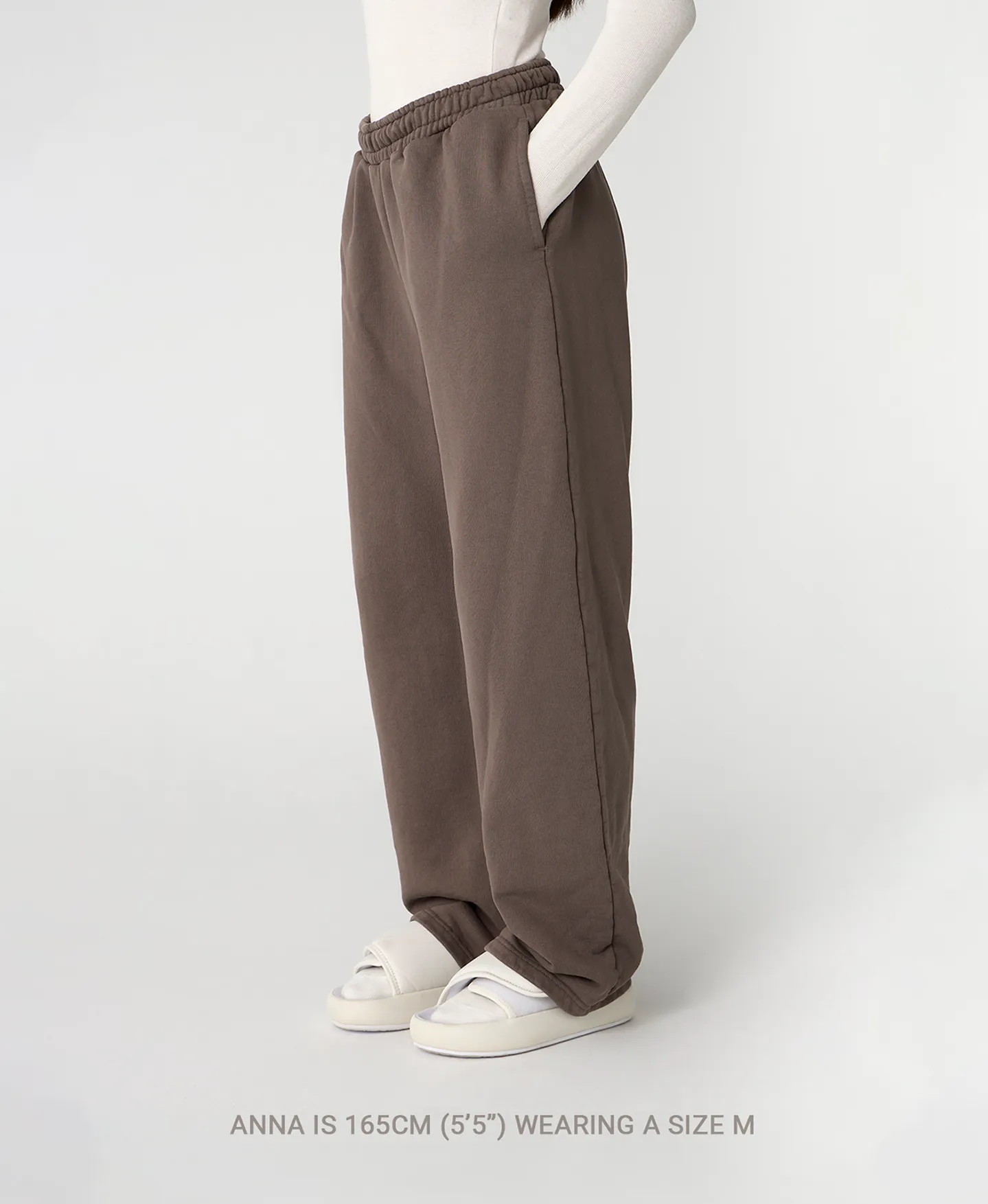 600 GSM 'Cloud Cream' Straight-leg Pants