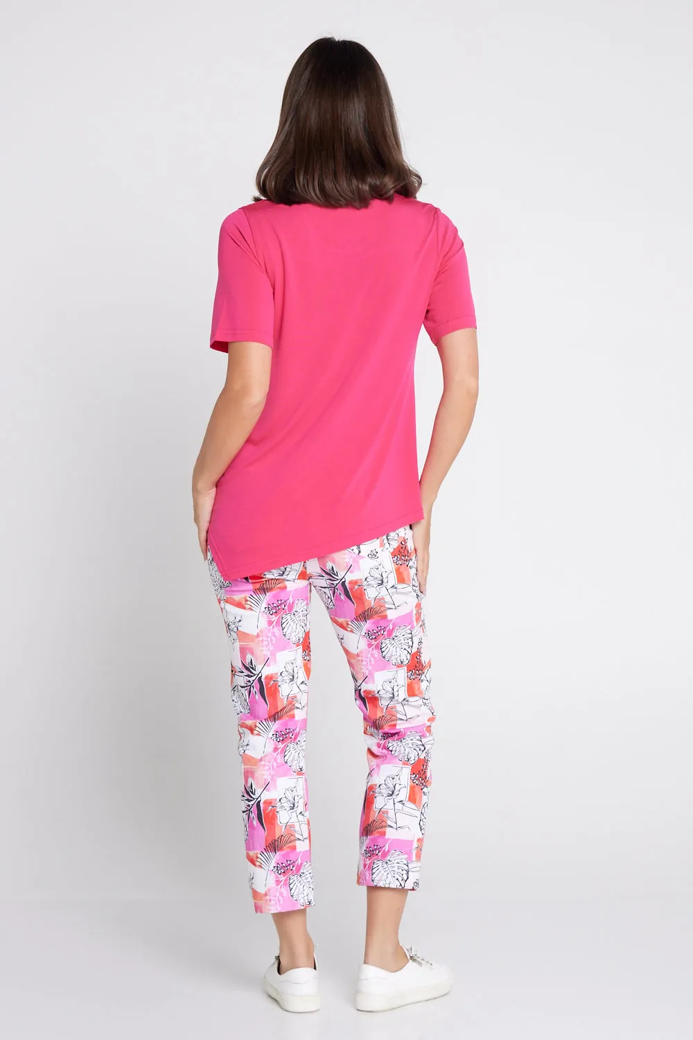 7/8 Stretch Pocket Pants - Keyline Floral Print