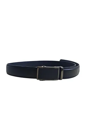 Adjustable Black Leather Belt for Men, Casual and Formal Ware