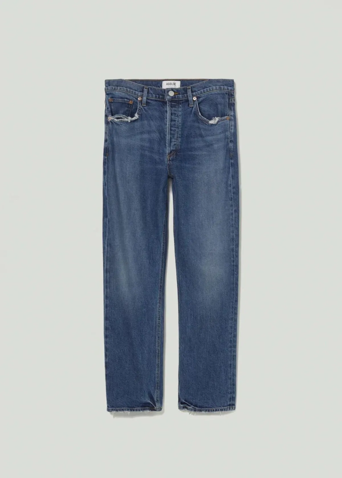 AGOLDE Riley Long High Rise Straight Jean - Pose