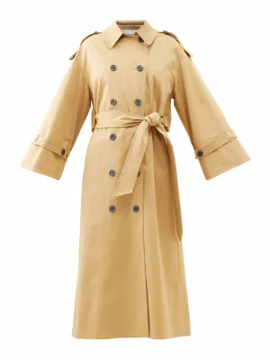 Alanis organic-cotton blend twill trench coat