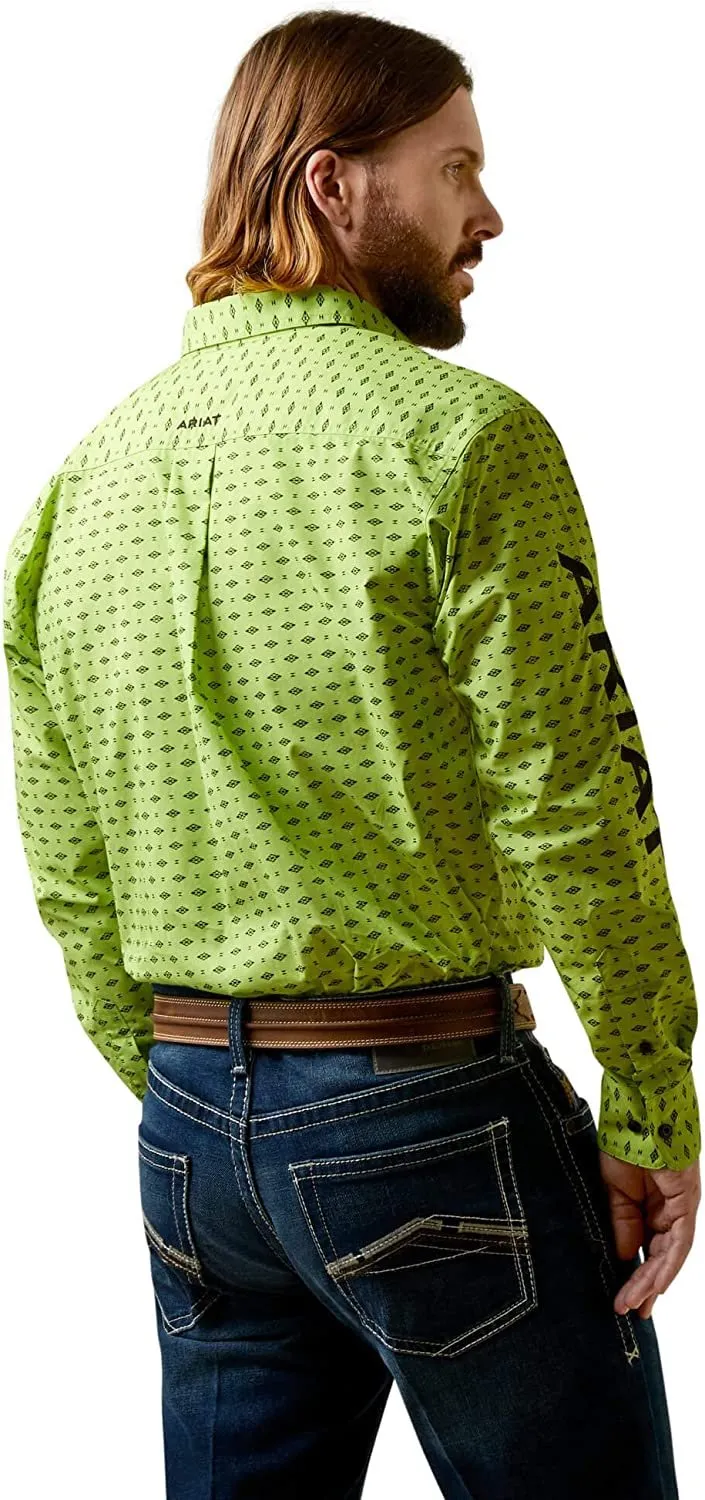 Ariat Men's Team Pruitt Classic Fit Shirt, Wasabi Green