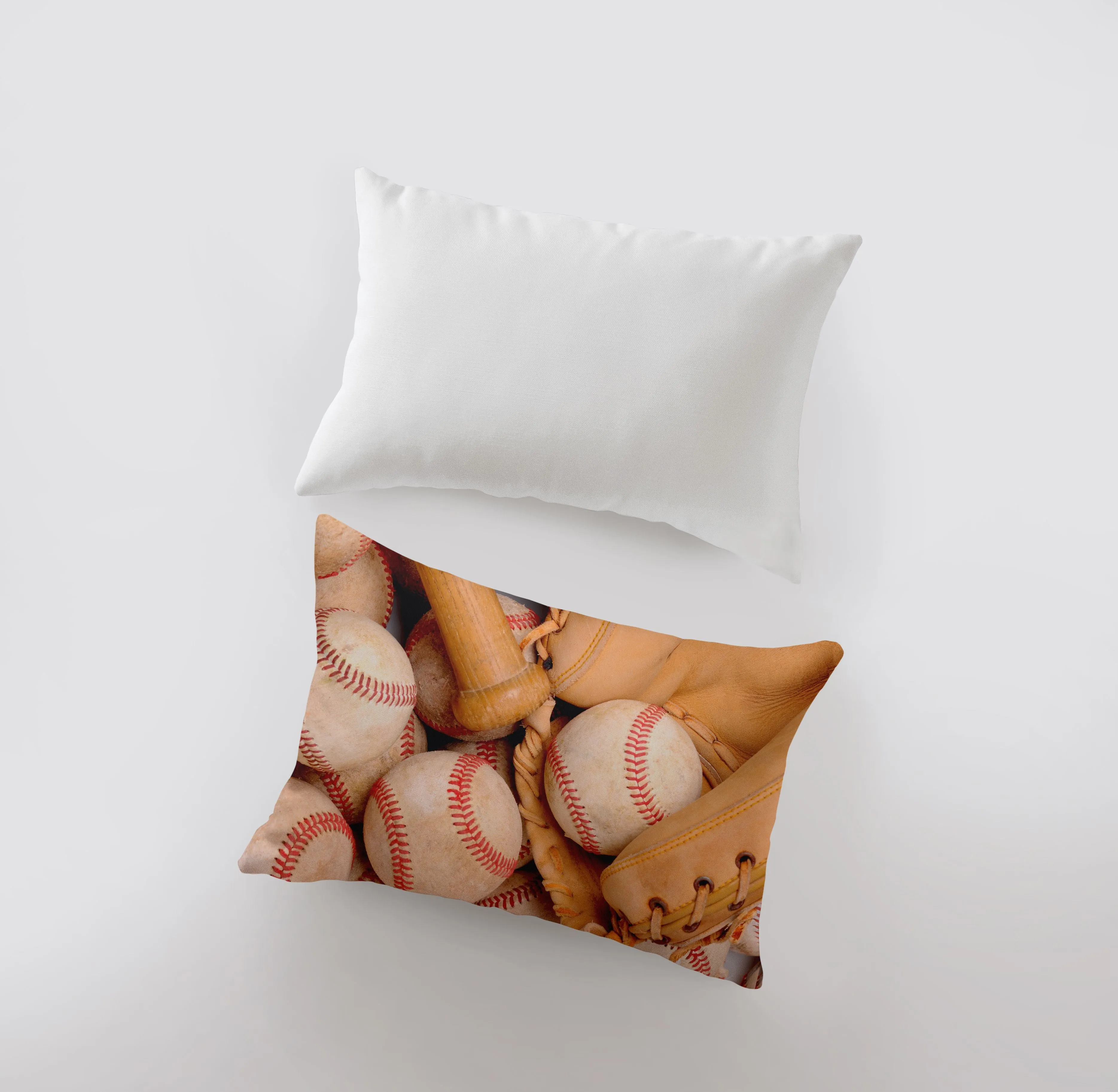 Baseballs With Bat | 18x12 | Baseball Glove | Baseballs | Old Baseballs | Sports Fabric | Sports Fans | Baseball Gifts | Teen Room Decor