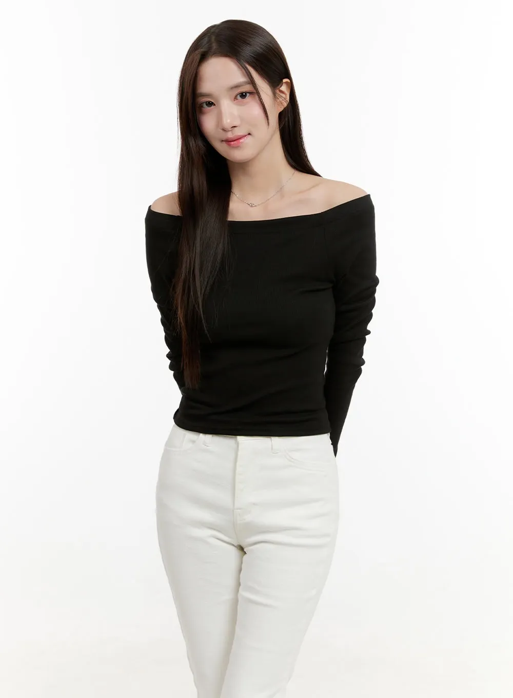 Basic Slim Off-Shoulder Top OG429