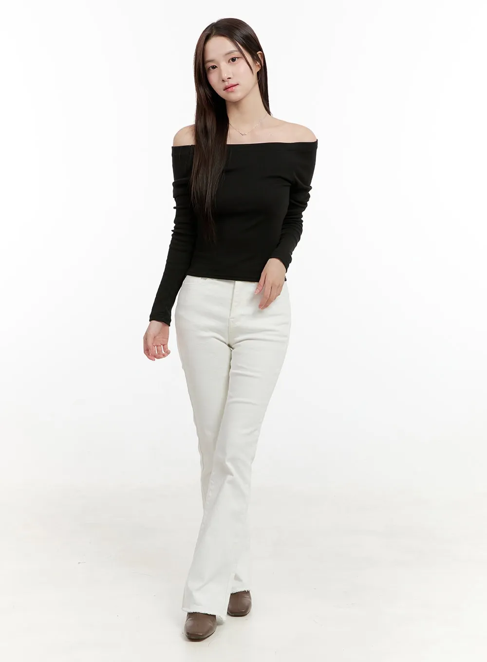 Basic Slim Off-Shoulder Top OG429