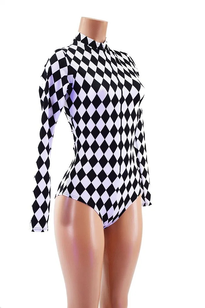 Black & White "Stella" Zipper Romper