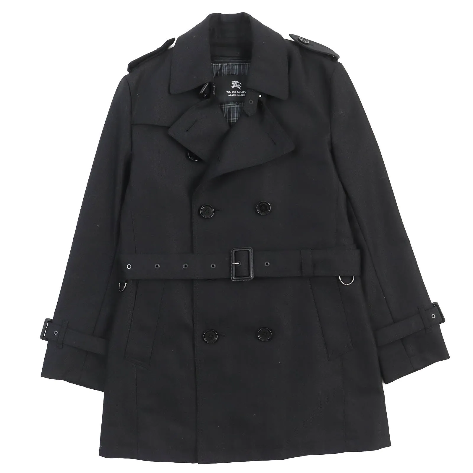 Burberry Check Liner Trench Coat Black M