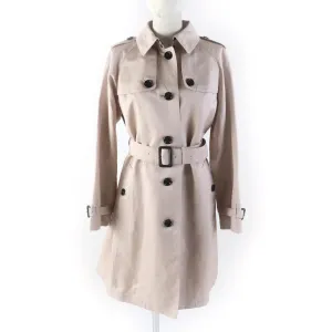 Burberry Silk Linen Trench Coat Pink 38