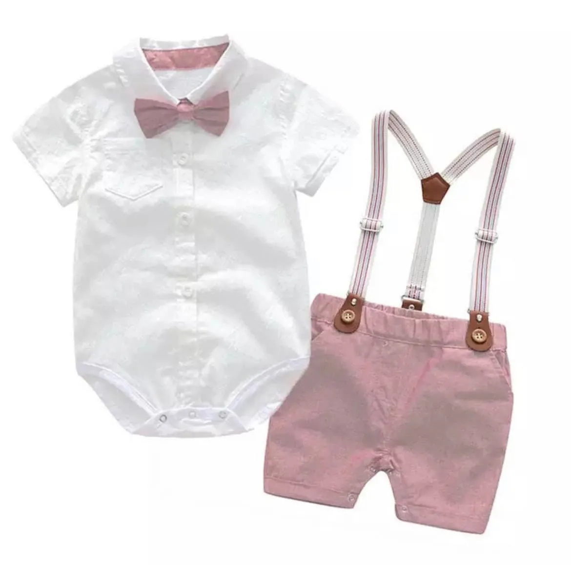 Byron Set - Baby Boy Gentleman Romper Suit Set in Newborn to 24 months