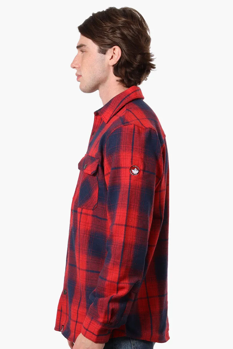 Canada Weather Gear Plaid Button Up Casual Shirt - Red