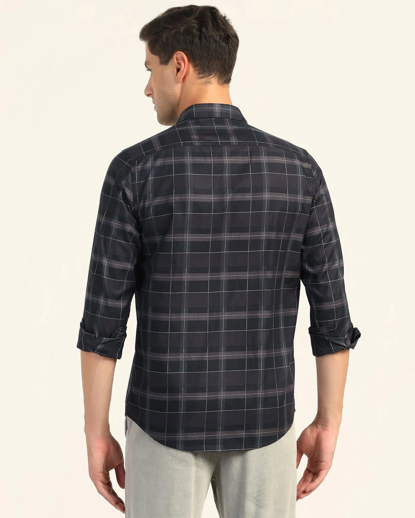 Casual Navy Check Shirt - Niger