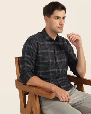 Casual Navy Check Shirt - Niger