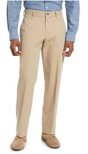 Charleston Khakis Washed Poplin, Flat Front, Regular Rise, Khaki