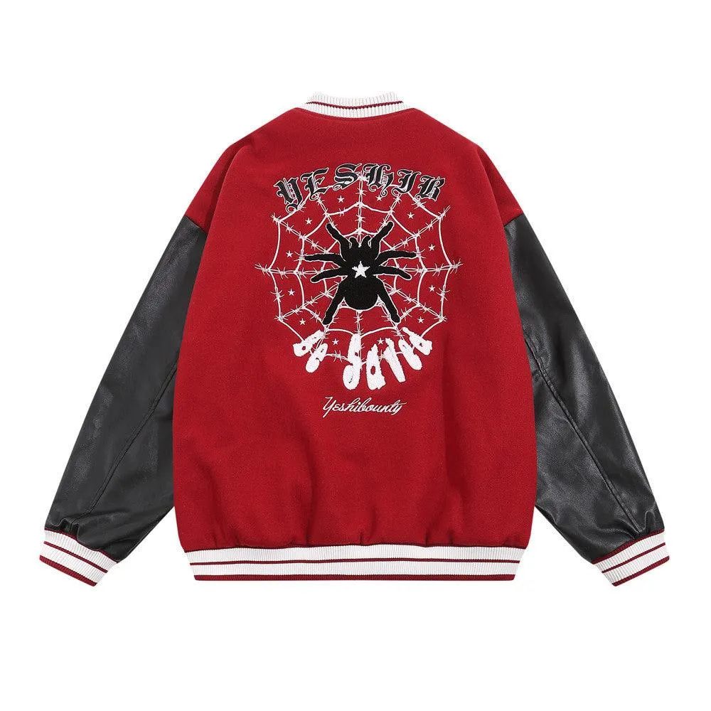 Embroidered Baseball Uniform Jacket Men