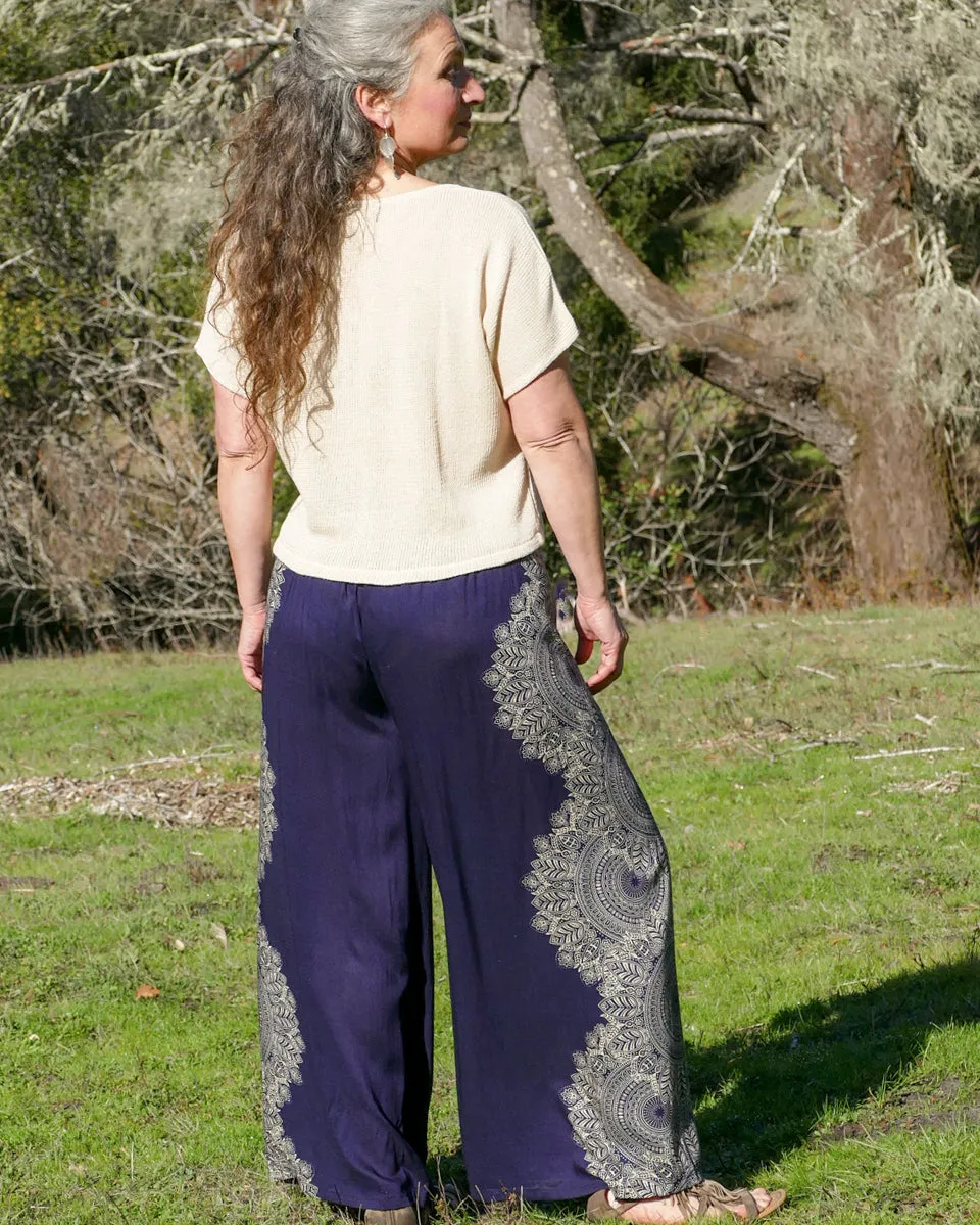 Feather Mandala Palazzo Pants