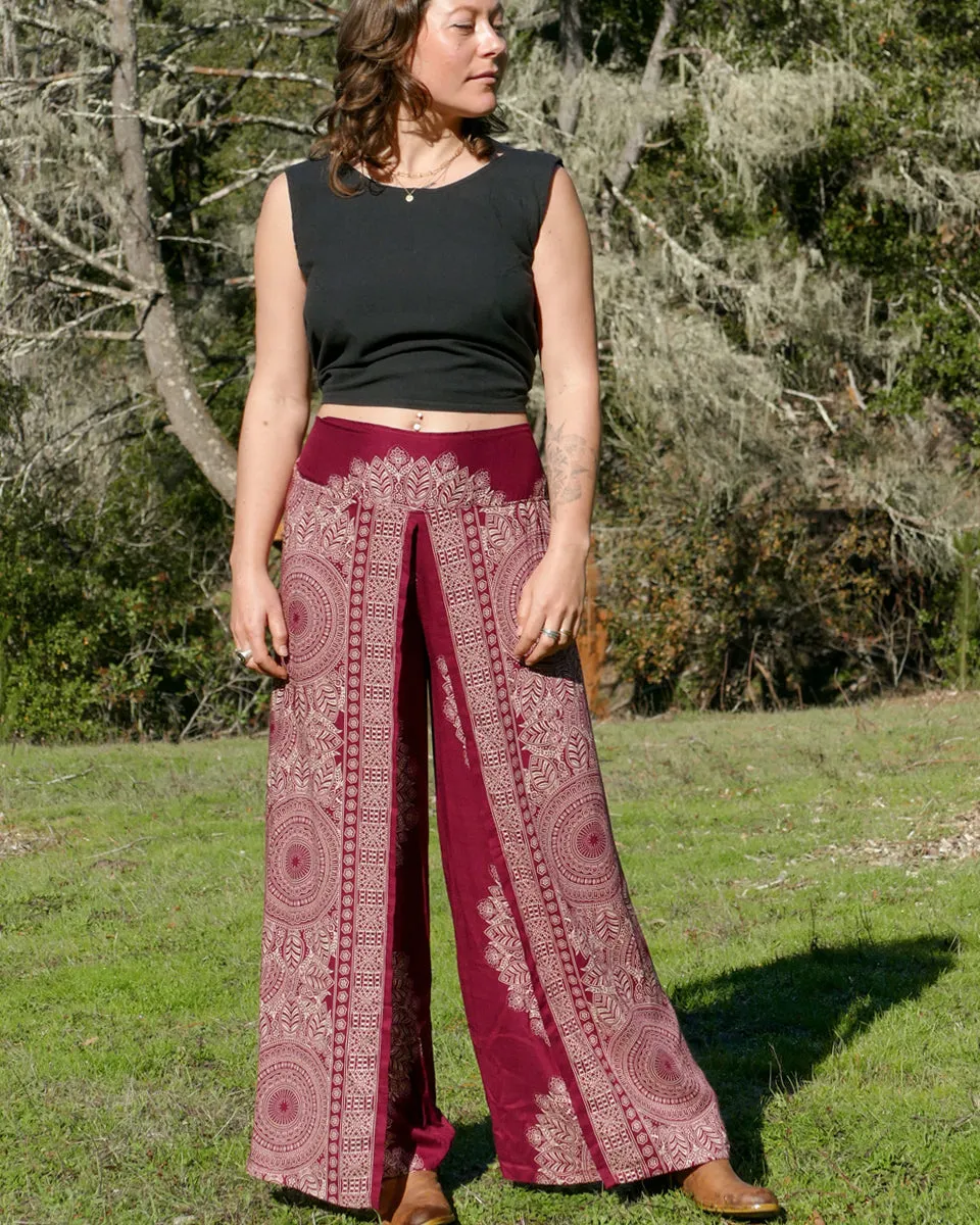 Feather Mandala Palazzo Pants