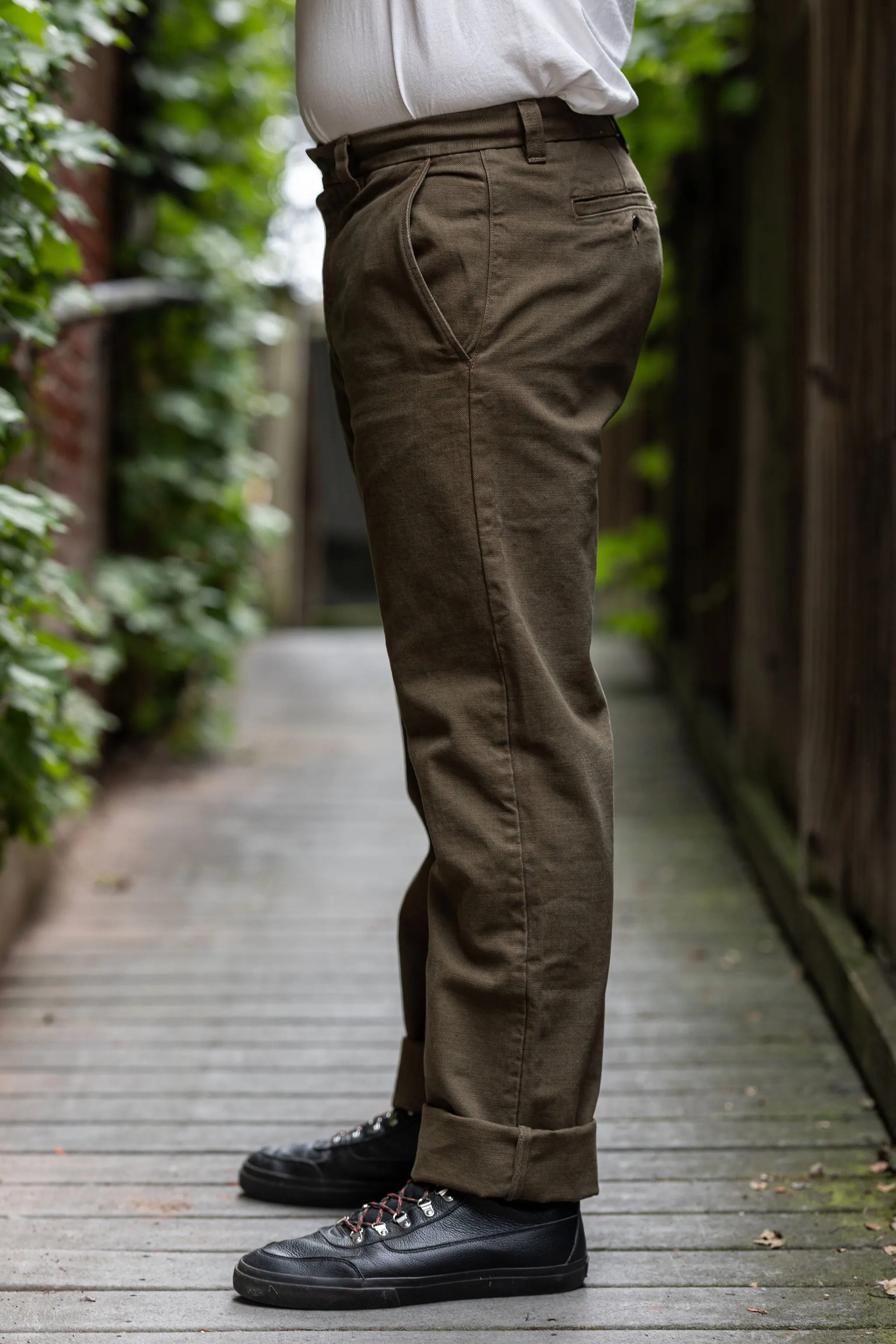 Freenote Cloth Deck Pant 14oz Slub- Army