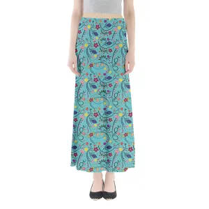 Fresh Fleur Sky Full Length Maxi Skirt