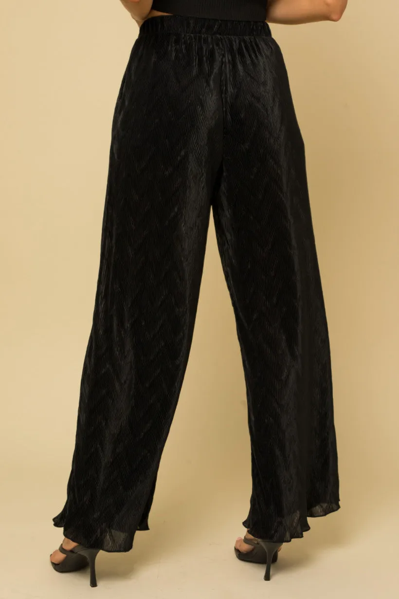 Gilli Satin Pleated Textured Pants