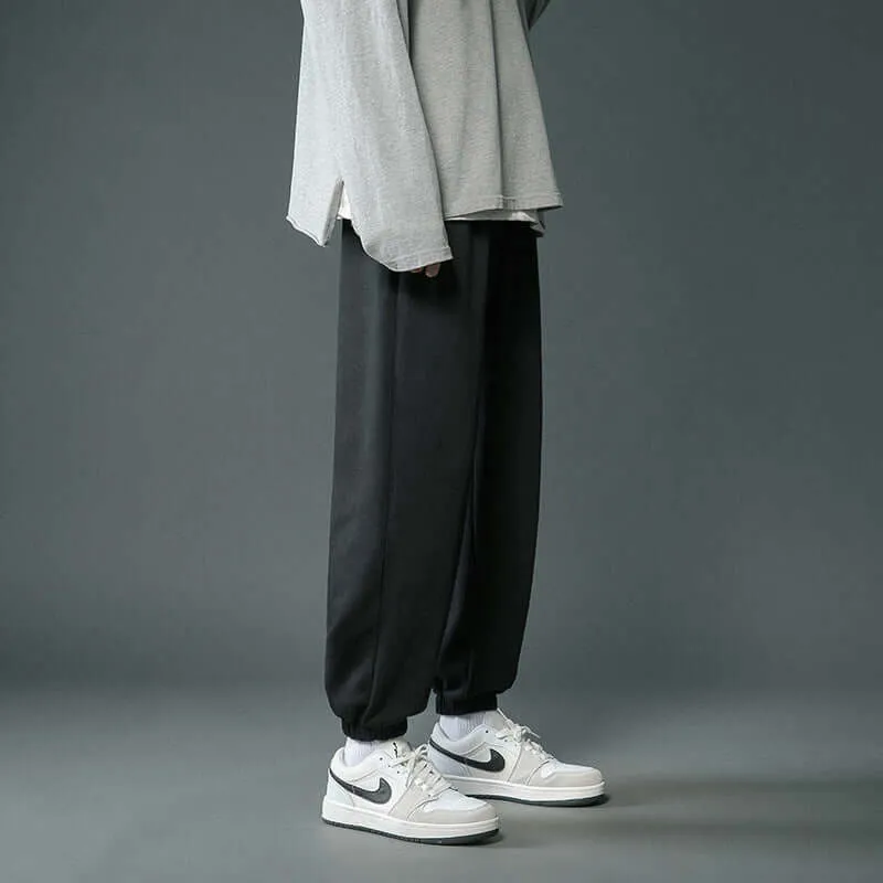 Gray weaponi male trend autumn wide leg pants straight loose casual pants sports pants