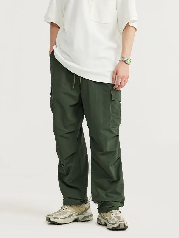 Green Straight Leg Cargo Pants