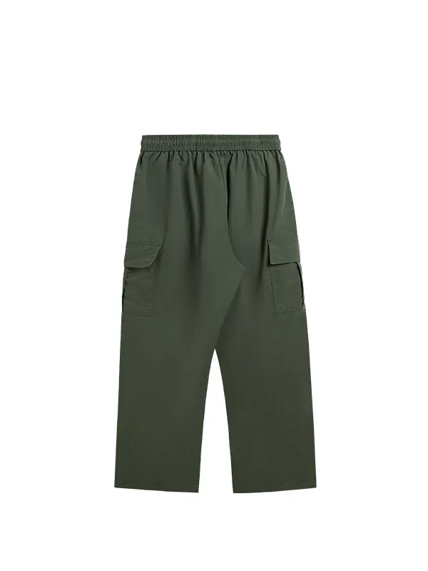 Green Straight Leg Cargo Pants