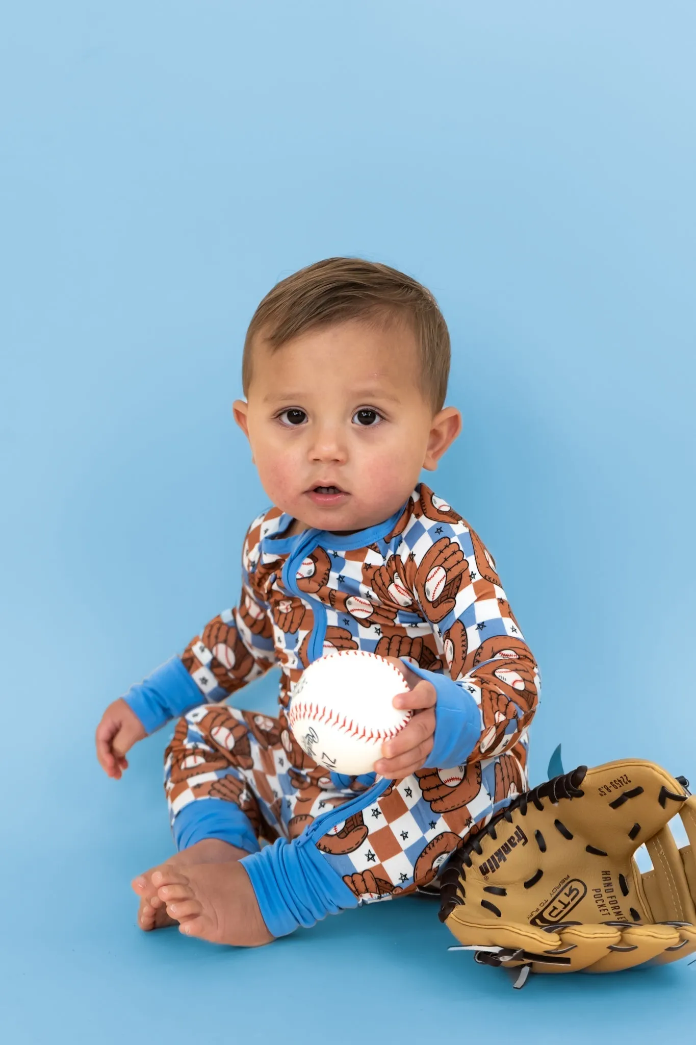 Hey Batter Batter Checkers Dream Romper