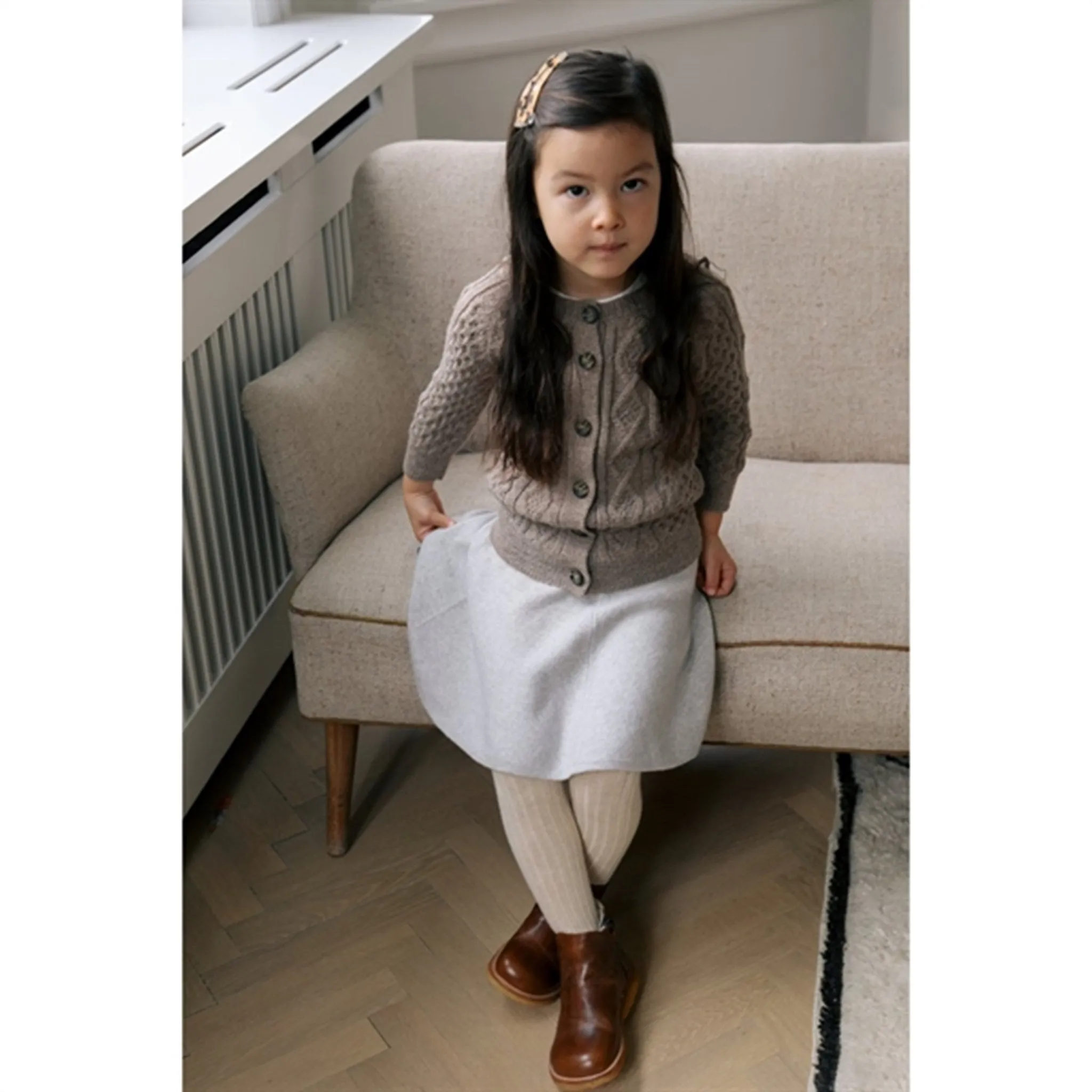 HOLMM Sand Malden Baby Alpaca Knit Cardigan