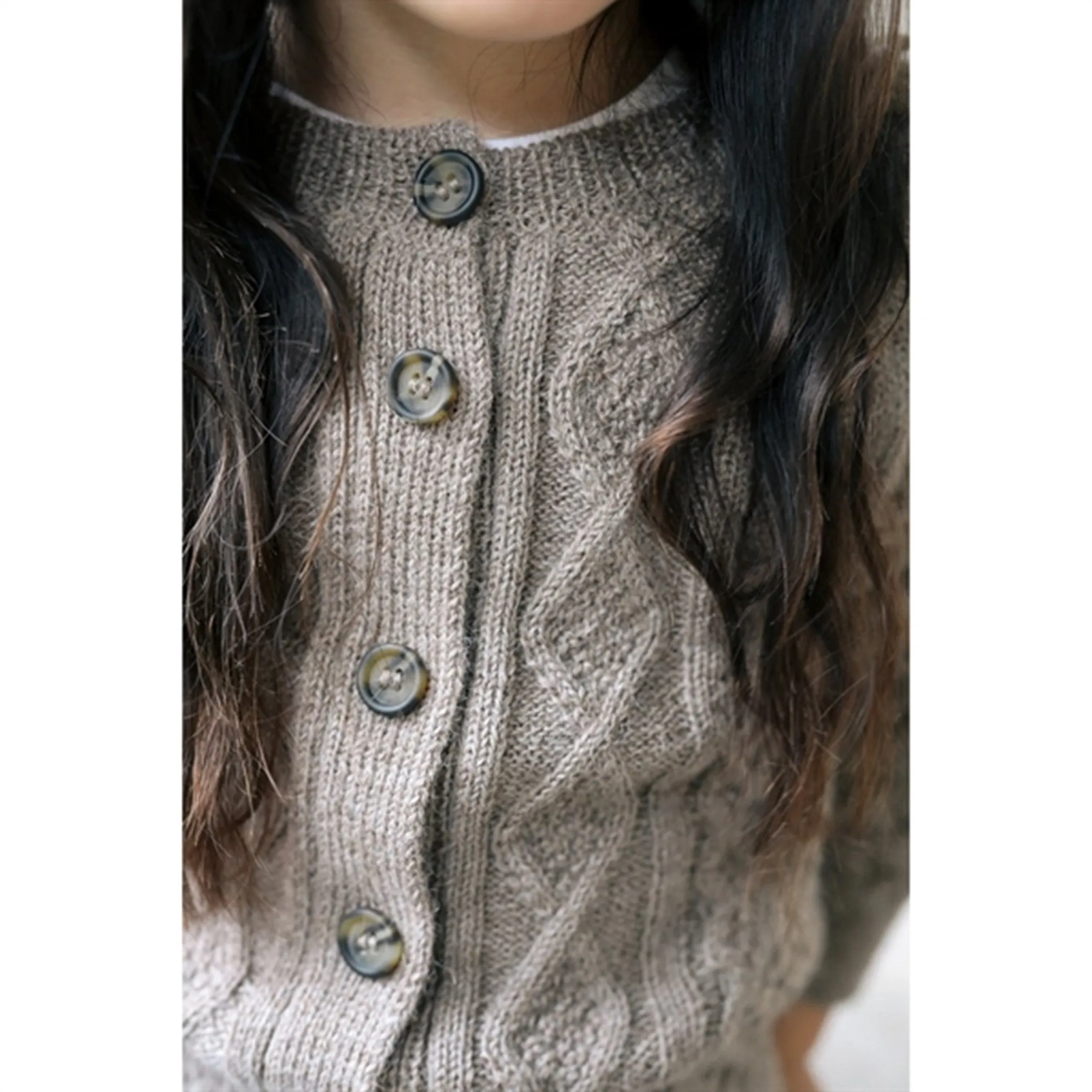 HOLMM Sand Malden Baby Alpaca Knit Cardigan