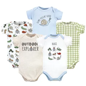 Hudson Baby Cotton Bodysuits, Bugs 5-Pack