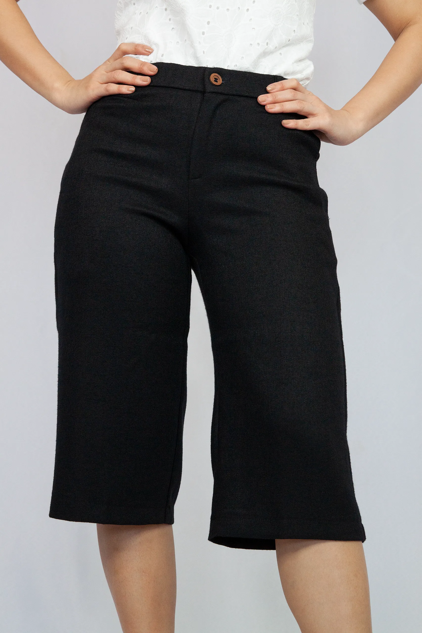 Linen Culotte Pants