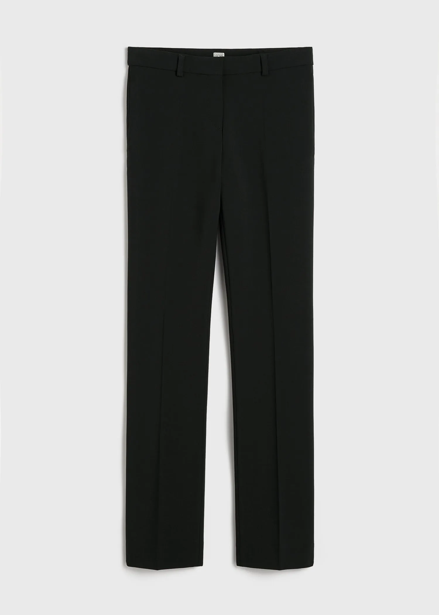 Low-waist slim trousers black