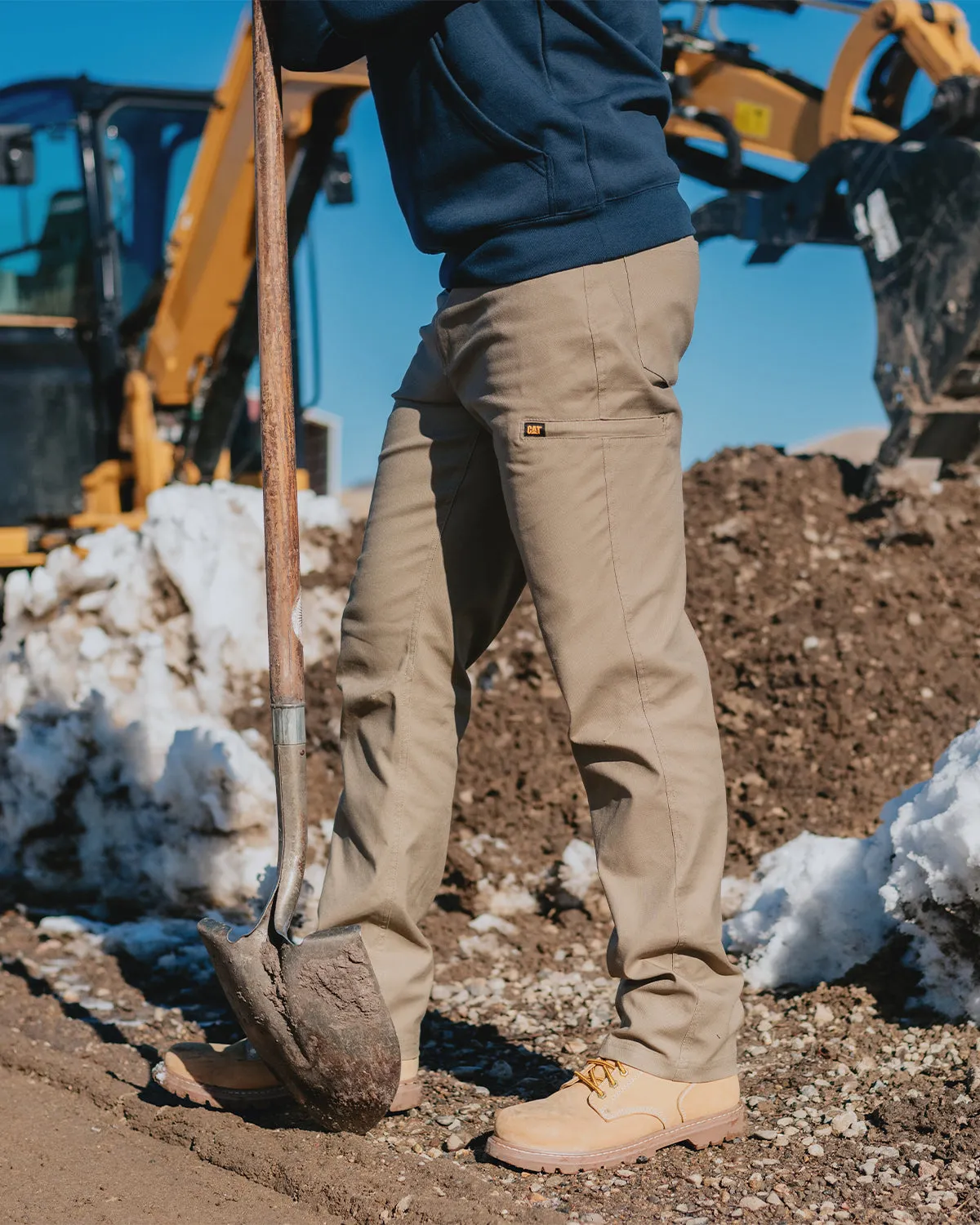 MEN'S STRETCH CANVAS UTILITY WORK PANTS - STRAIGHT FIT