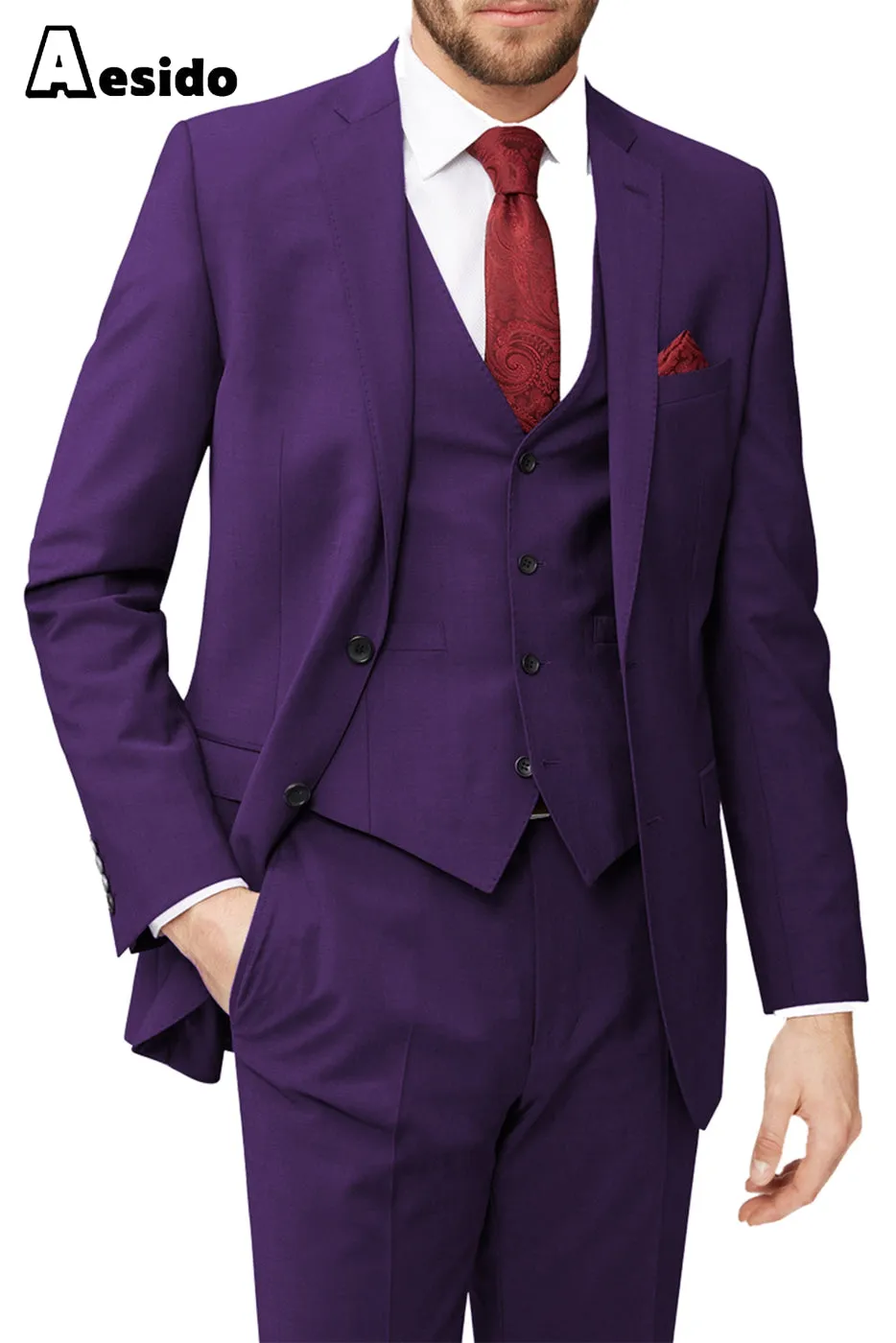 Men's Suit 3 Piece Leisure Notch Lapel Jacket (Blazer Vest Pants)