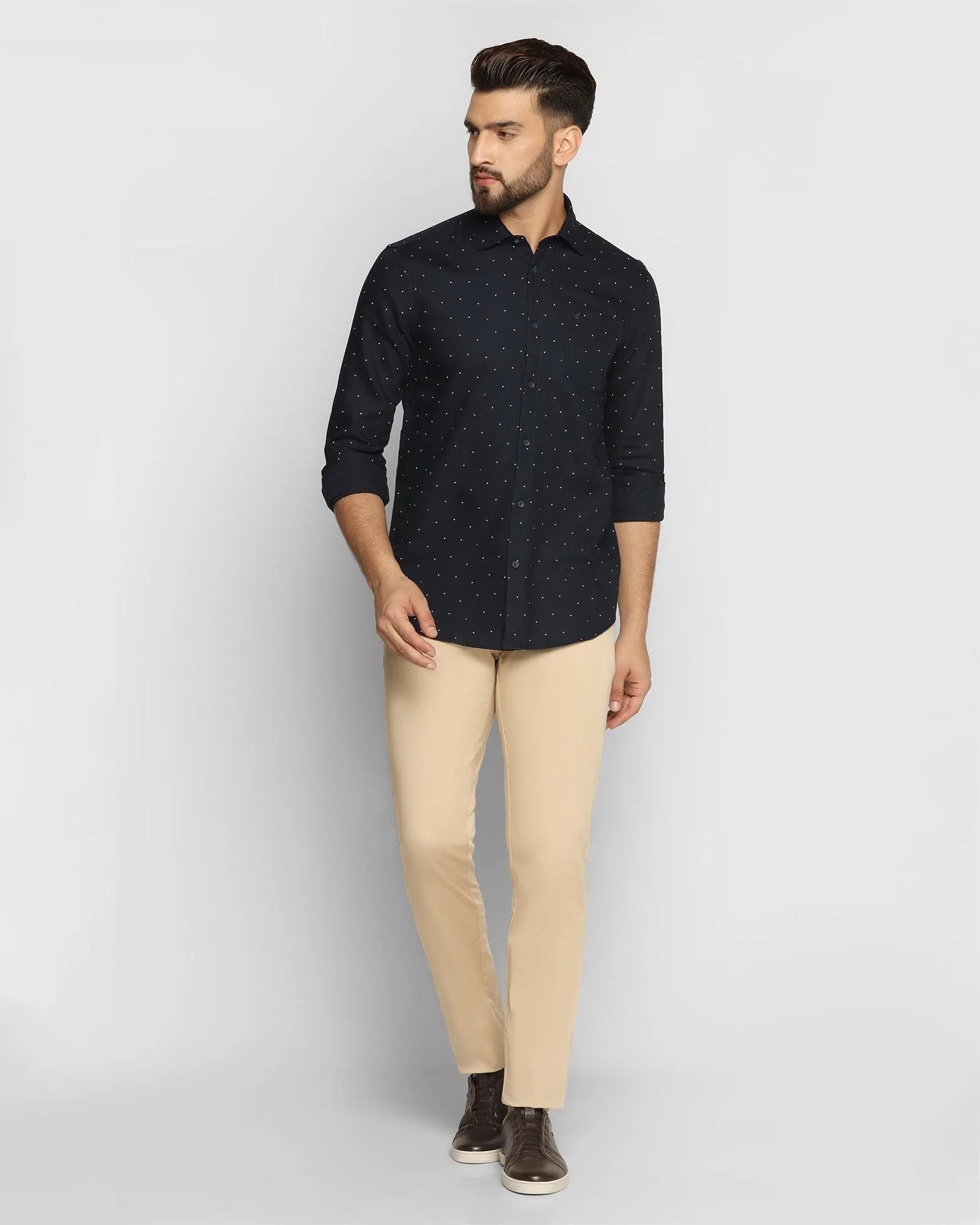 Must Haves Casual Navy Printed Shirt - Cato