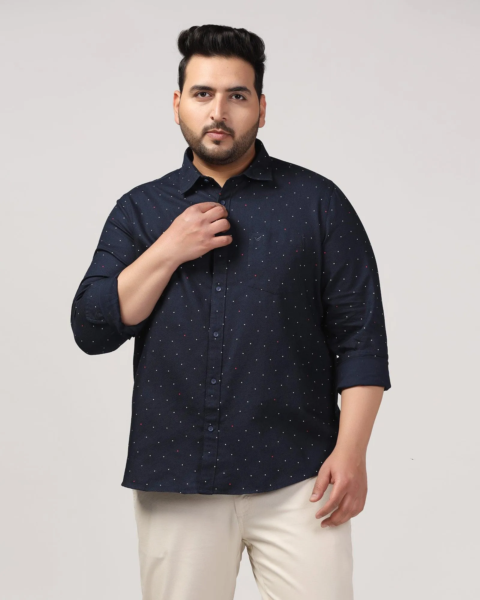 Must Haves Casual Navy Printed Shirt - Cato