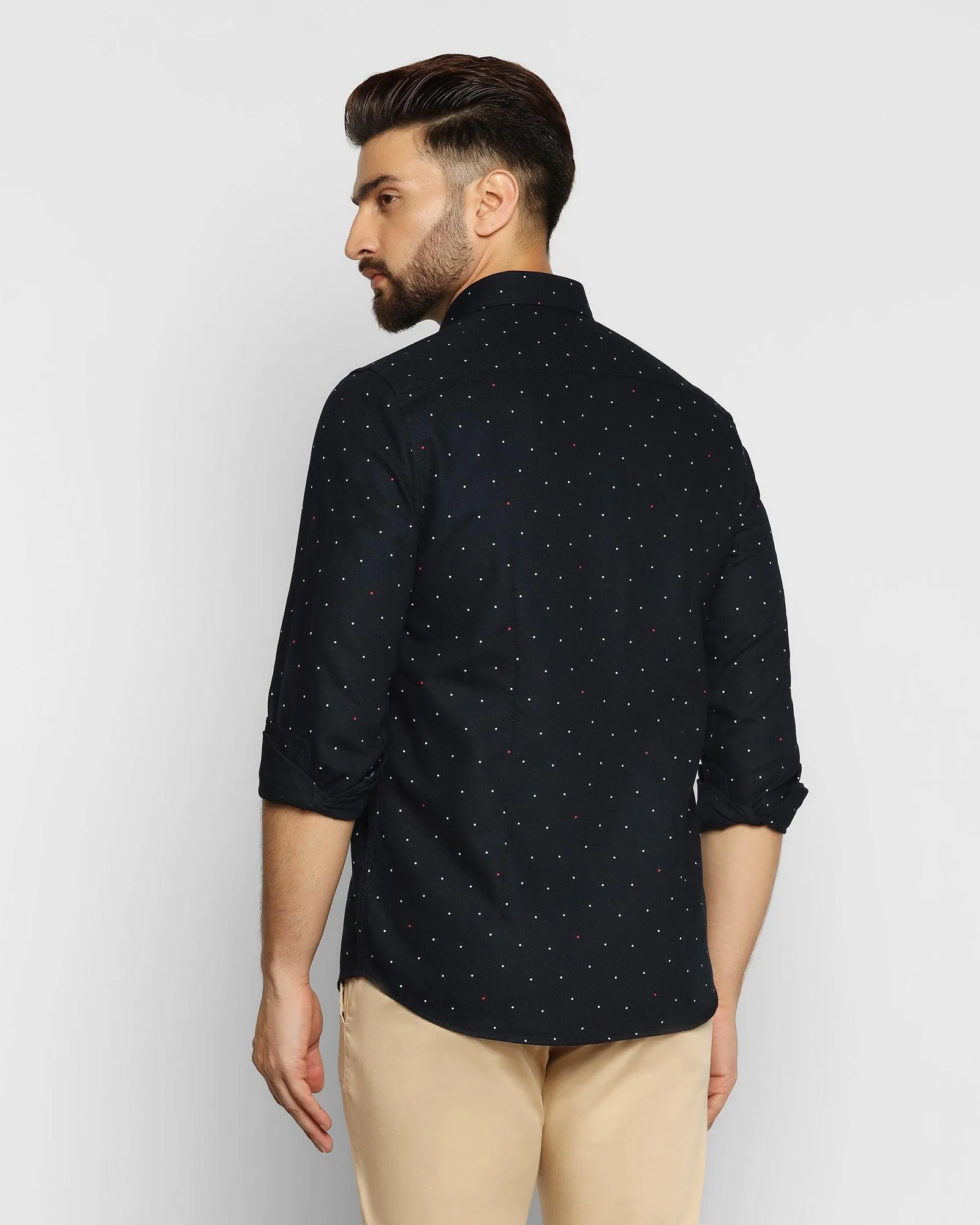 Must Haves Casual Navy Printed Shirt - Cato