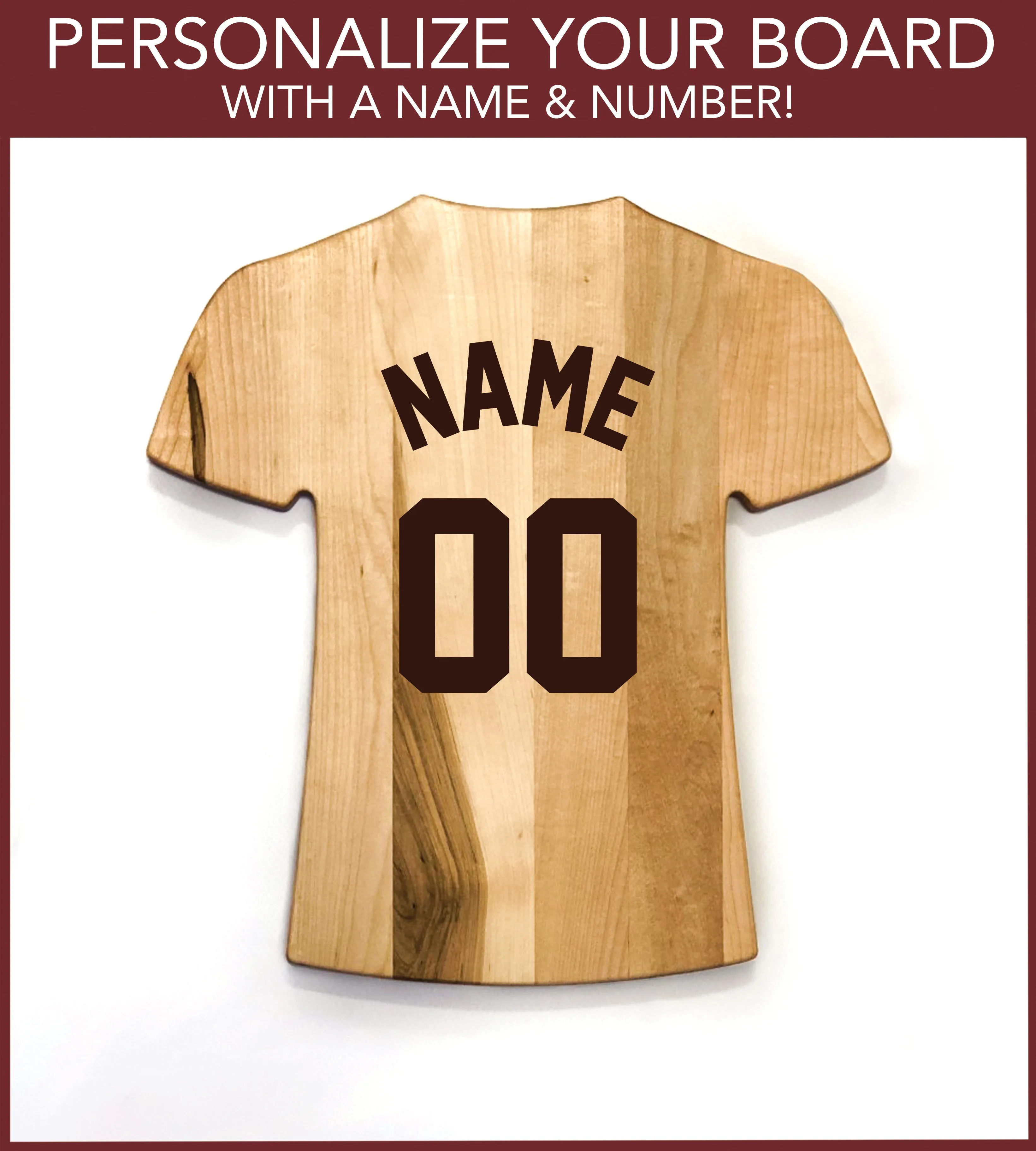 Oakland Athletics Team Jersey Cutting Board | Customize With Your Name & Number | Add a Personalized Note