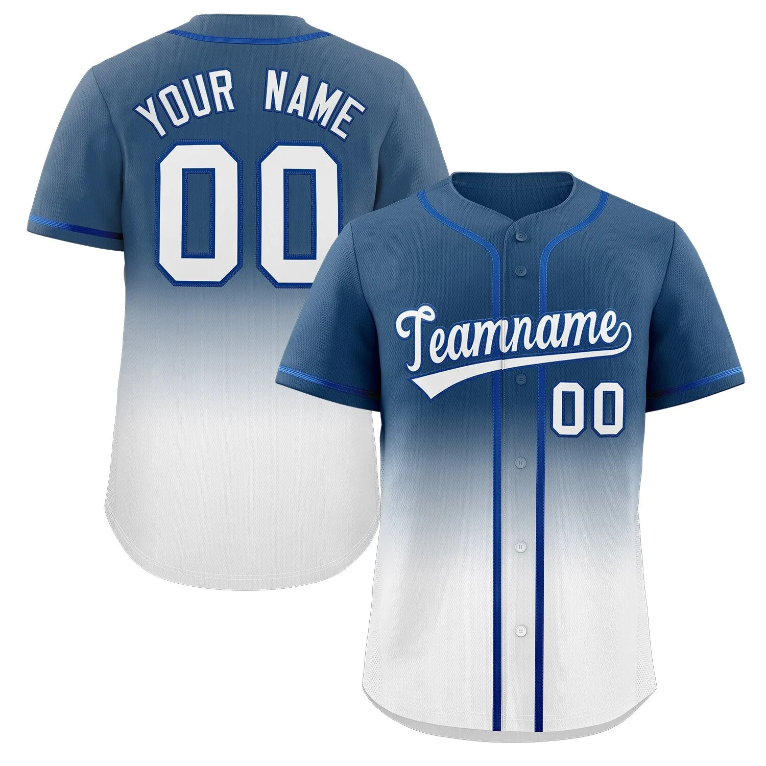 Personalized Baseball Jersey Shirt, 3D All Over Print Gradient Color Design Custom Name Team Number, Idea Baseball Shirt for Fan