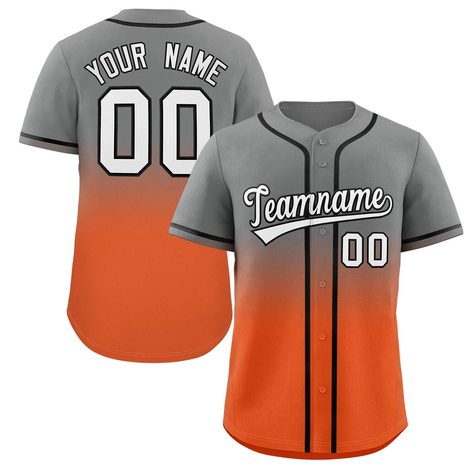 Personalized Baseball Jersey Shirt, 3D All Over Print Gradient Color Design Custom Name Team Number, Idea Baseball Shirt for Fan