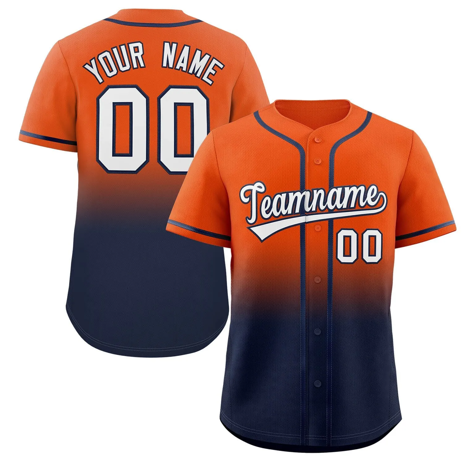 Personalized Baseball Jersey Shirt, 3D All Over Print Gradient Color Design Custom Name Team Number, Idea Baseball Shirt for Fan