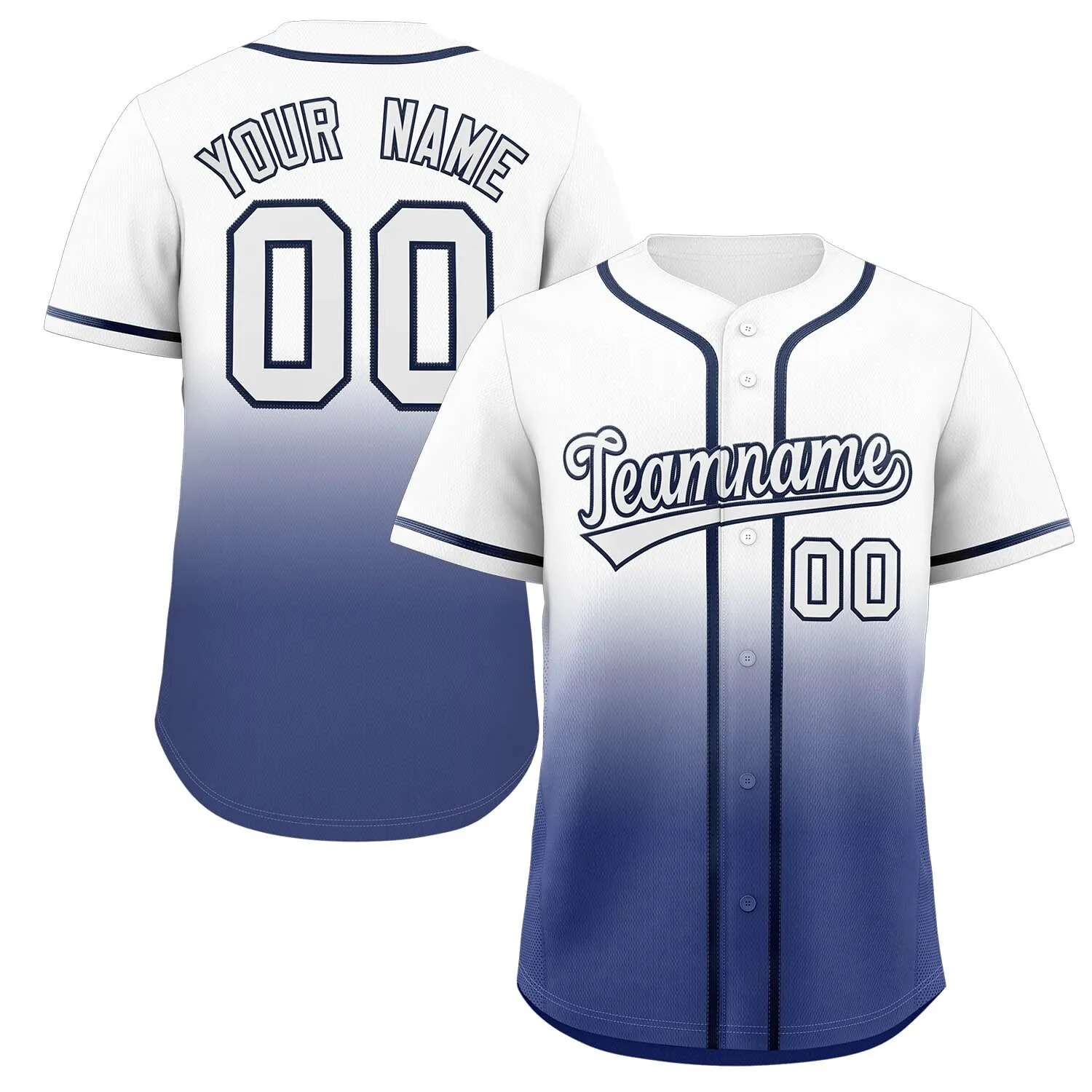 Personalized Baseball Jersey Shirt, 3D All Over Print Gradient Color Design Custom Name Team Number, Idea Baseball Shirt for Fan