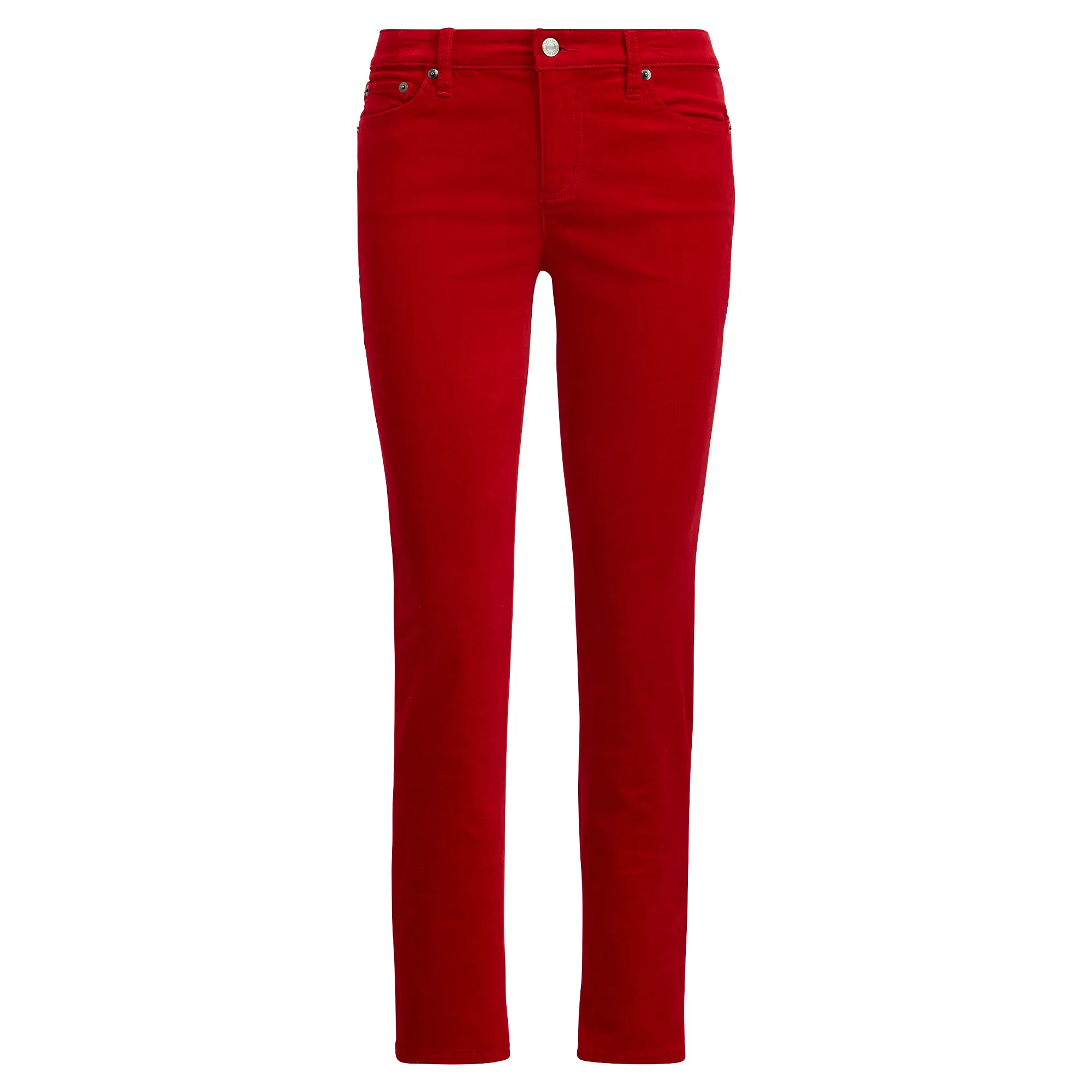 Ralph Lauren Premier Straight Corduroy Jean,  Cordial Red