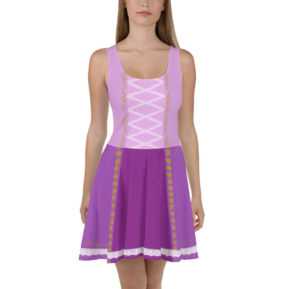 Rapunzel Inspired Skater Dress