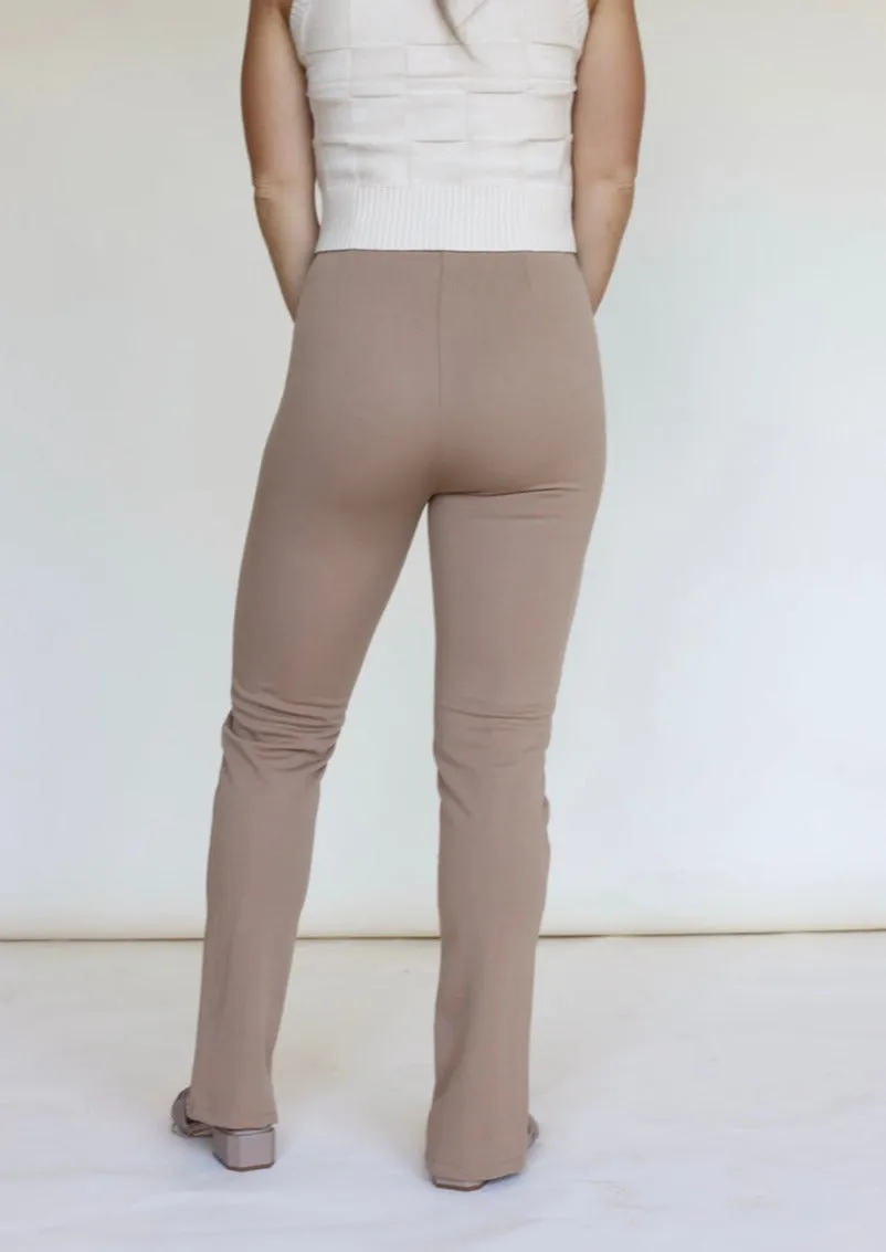 Roundabout Front Slit Flare Pants